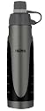 Thermos Large Stainless Steel Hydration Bottle, Charcoal with Black Graphic