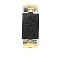 Leviton AC315-00E 15 Amp NEMA 5-15R 2P 3W Acenti Triplex Receptacle, Onyx