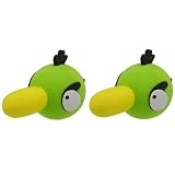 Angry Green Toucan Bird Car Truck SUV Antenna Topper - 2PK 