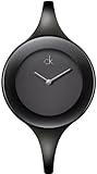 Calvin Klein Quartz, Black Ion Plated Steel Bangle with Black Mirror Dial - Women's Watch K2823602