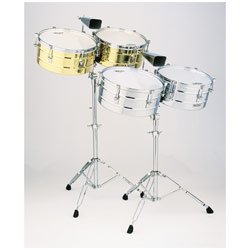 Latin Percussion M257B Matador Series 14" and 15" Brass Shell Timbales Set