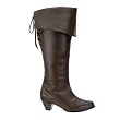 Maiden 2 1/2 Inch Hot Knee High Boot Stack Heel Halloween Costume Pleaser Brown