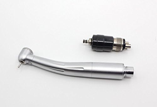 NSK Style Dental High Speed Hand Tools with Fiber Optic Turbine LED Standard Torque Push Button with Quick Coupler with 3 Water Spray (2 Holes)