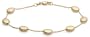 14k Yellow Coffee Bean Bracelet, 7"