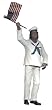Patriotic African American Woman USA Navy Christmas Ornament #W9747