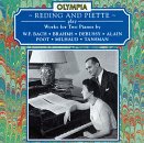 Reding and Piette Play Bach, Brahms, Debussy, Alain, Poot, Milhaud, Tansman [US-Import] - 