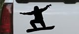 Car Sport-Snowboarding Sports Car Window Wall Laptop Decal Sticker -- Black 10in X 8.2in
