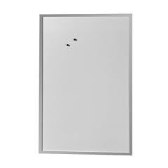 Herlitz 10524635 Whiteboard und Magnettafel Schreibtafel 60 x 80cm wei� mit Holzrahmen silber mit Holzrahmen silber