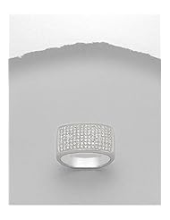 CZ Ring In 92.5 Sterling Silver