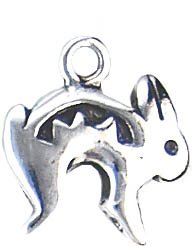 Solid Sterling Silver Rabbit Charm