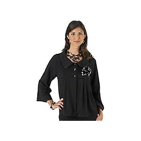 Misses R.Q.T. City Slick Rosette Pleated Jacket by R.Q.T