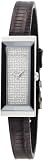 Gucci Women`s YA127509 G Frame Rectangle Black Lizard Strap Diamond Dial Watch
