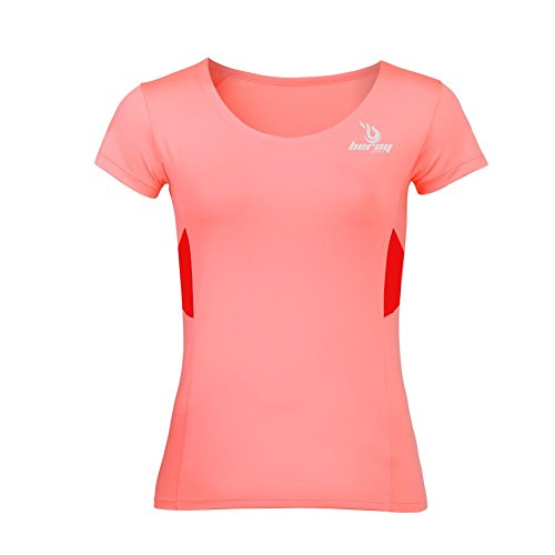 Beroy Women Casual Short Sleeve Dry Quik Top T-shirt for running,yoga