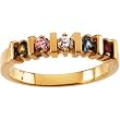 14K Yellow or White Gold Mother's Ring - 6 Stone