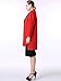 Miya Women's Faux Leather Jacket Quilted Bomber Jacket Short Coat Red Large