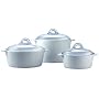 Pyroflam Round Casseroles with Lids, Set of 3