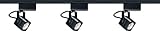 Nuvo Lighting TK311 3-Light Low Voltage - MR16 Square Head Track Light Kit - Black