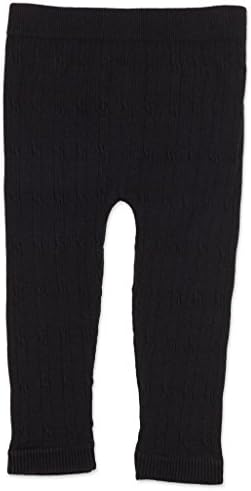cable cotton infant leggings - black,2-4y