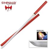 Shinwa Red Nodachi Damascus Steel Sword