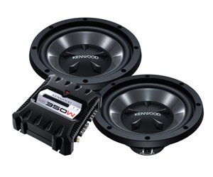 Kenwood P-W1200 12-Inch 350 Watt Max Power Bass Party Pack with KAC-5204 and KFC-W110S 2 Pieces