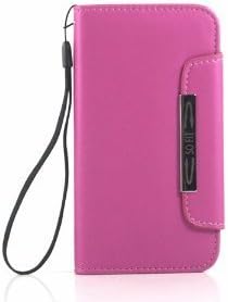 ZuGadgets Magenta Leather Flip Wallet Case Holder Cover Pouch with Credit & ID Card Slot for Samsung Galaxy S III S3 i9300 / SC-06D + Free Screen Protector (7484-5)