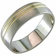 Two Tone Streamline Wedding Band