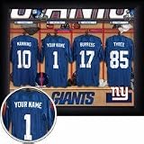 New York Giants NFL Customized Locker Room 11 x 14 Photograph - Black Frame