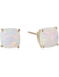 10k Gold Gemstone Cushion-Cut Stud Earrings (6mm, 2.00 cttw)