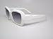 FERRE SUNGLASSES DESIGNER FASHION SQUARE AUTHENTIC WOMENS WHITE FRAME | SMOKE SHADED LENS GF928 04