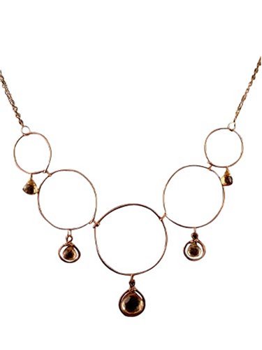 Click here to buy Rose 14K Gold-Filled Citrine & Imperial Topaz Loop Necklace.
