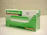 Shamrock 21212 Lightly Powdered Clear Smooth Synthetic Vinyl Medium Examination Gloves - Sold by the Case