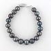 Sterling Silver Fresh Water Pearl Bracelet, Black Tahitian