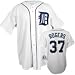 Detroit Tigers MLB Rogers #37 Adult Home (White) Jersey by Majestic - Replica