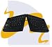 Electronics : Goldtouch Adjustable Keyboard - Keyboard - PS/2 - white - retail