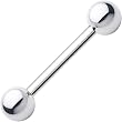 14 Gauge STEEL BARBELL Tongue Ring 1/2" 5mm