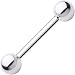 14 Gauge STEEL BARBELL Tongue Ring 1/2" 5mm