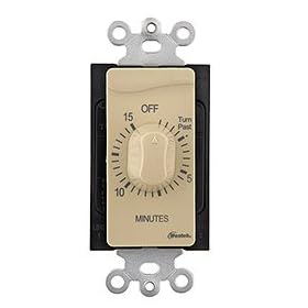 Westek TMSW15MI Hardwire Indoor In-Wall 15 Minute Mechanical Countdown Timer, Ivory