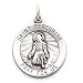 Saint Peregrine - Medium Round Sterling Silver St. Peregrine Pray for Us Medal Pendant