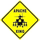 APACHE CROSSING military helicopter war sign