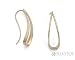 Ed Levin Gold Curved Teardrop Hoop Earrings
