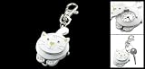 Stylish White Cat Shaped Watch with Key Chain Clip
