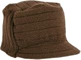 Beanie Cap with Bill Hat, Brown, One Size