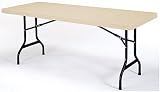 Lifetime 6-Foot Utility Table with 72-by-30-Inch Molded Top, Almond