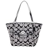 Coach Women's Signature Black/White Jacquard Tote