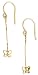 14k Yellow Gold Butterfly Dangle Earrings