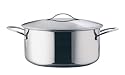 Electrolux 50289364007 Kasserolle / Brat- Schmortopf tief mit Deckel 22 cm 3,8 Liter, Höhe 11,2 cm