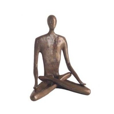 Handcrafted Bronze Sculpture Yoga Poses Collectible Figurine Statue