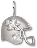 Kentucky Wildcats Solid Sterling Silver ''UK'' Helmet Pendant