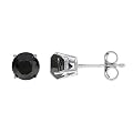 2 CT Black Diamond Stud Earrings 14k White Gold