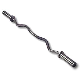 Cap Barbell Solid Curl Bar with Collars